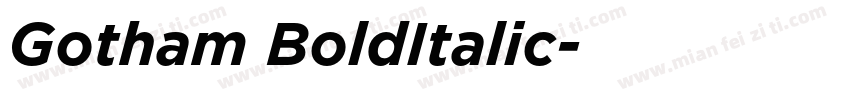Gotham BoldItalic字体转换